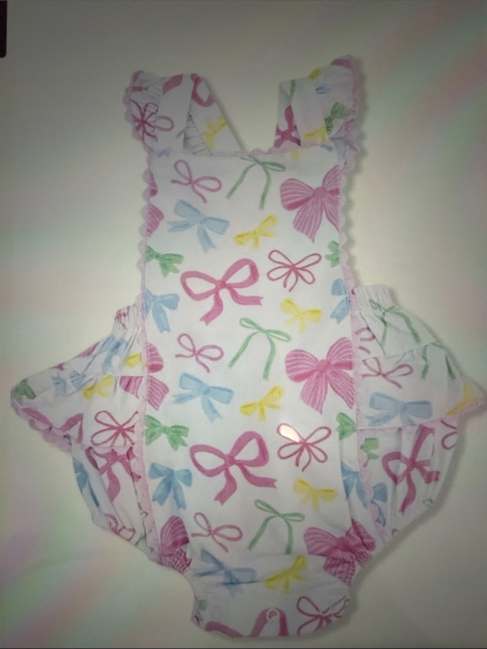Angel Dear sweet bows Ric Rac Ruffle Su suit - Picture 9 of 10